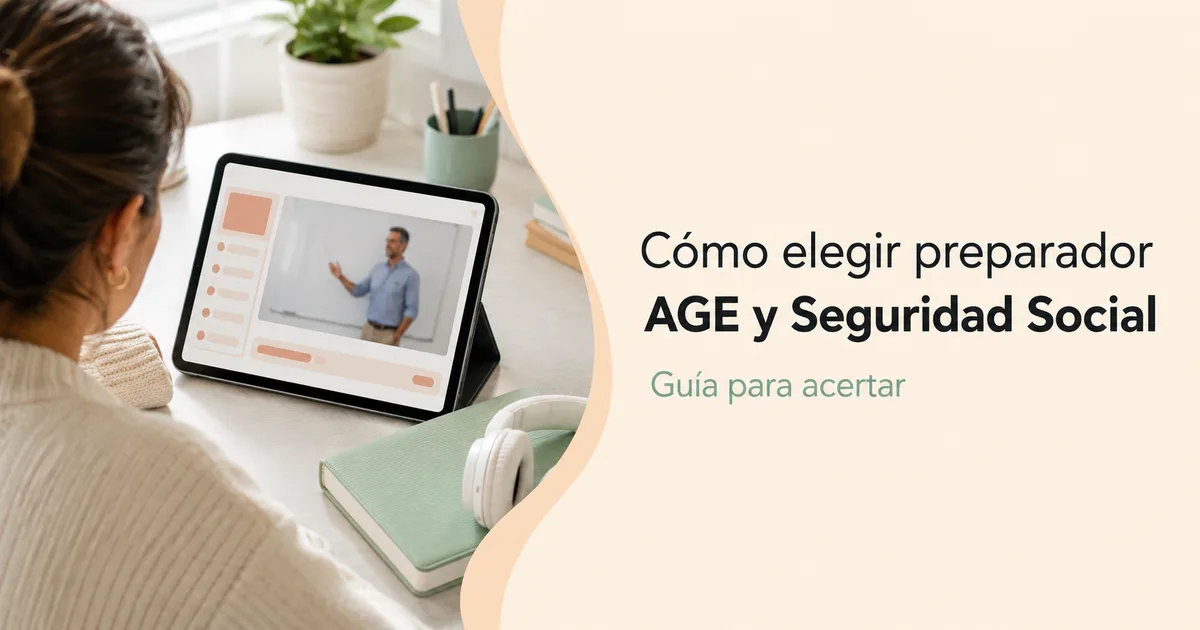 Cómo elegir preparador de oposiciones AGE y Seguridad Social C1 con método y seguimiento
