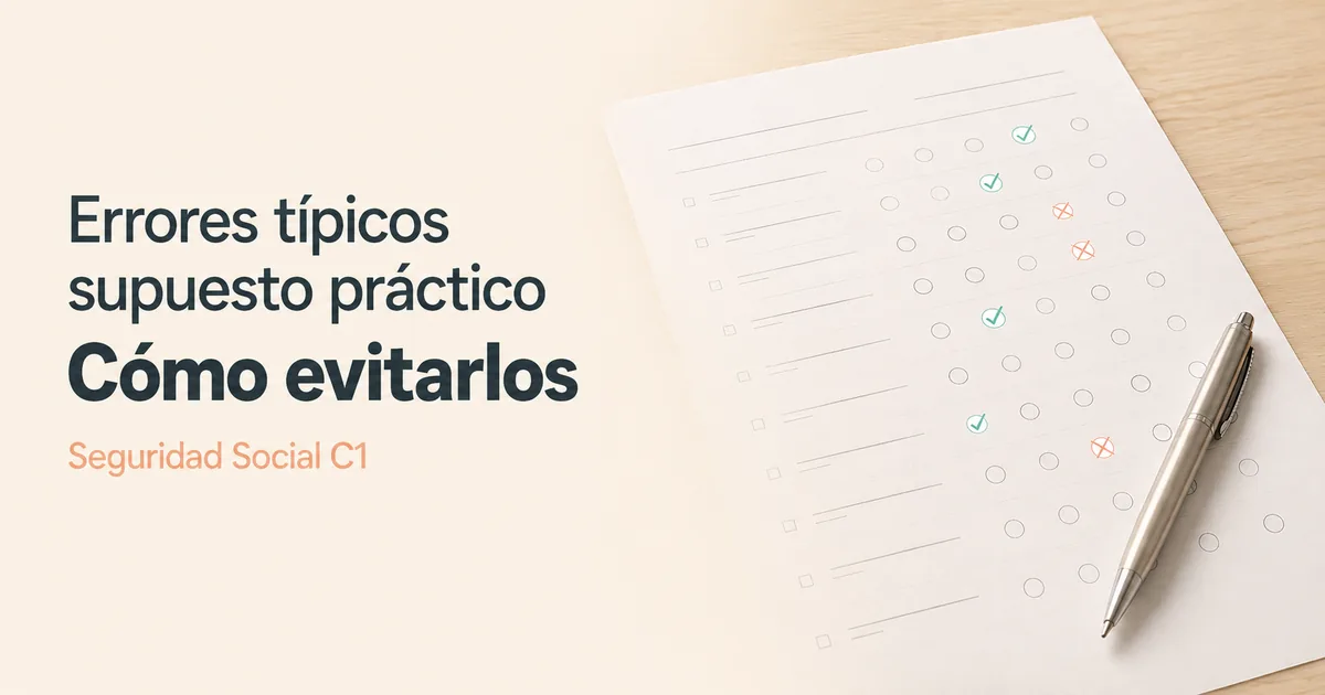 Errores comunes en el supuesto práctico de Seguridad Social C1 y cómo evitarlos