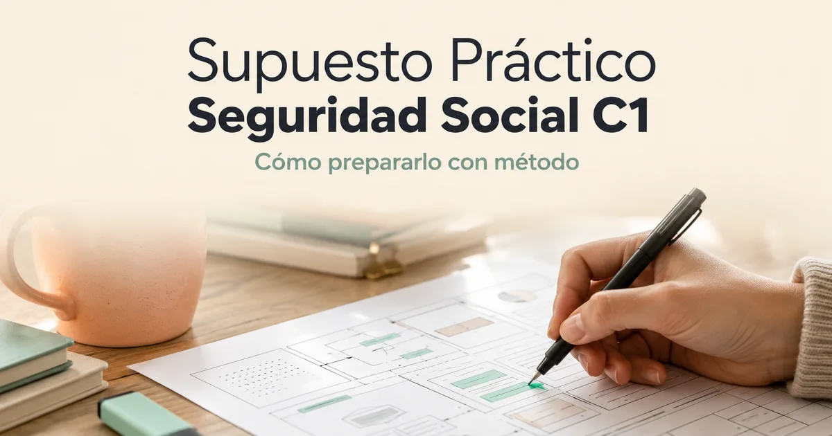 Supuesto práctico de Administrativo de la Seguridad Social C1 con método de preparación